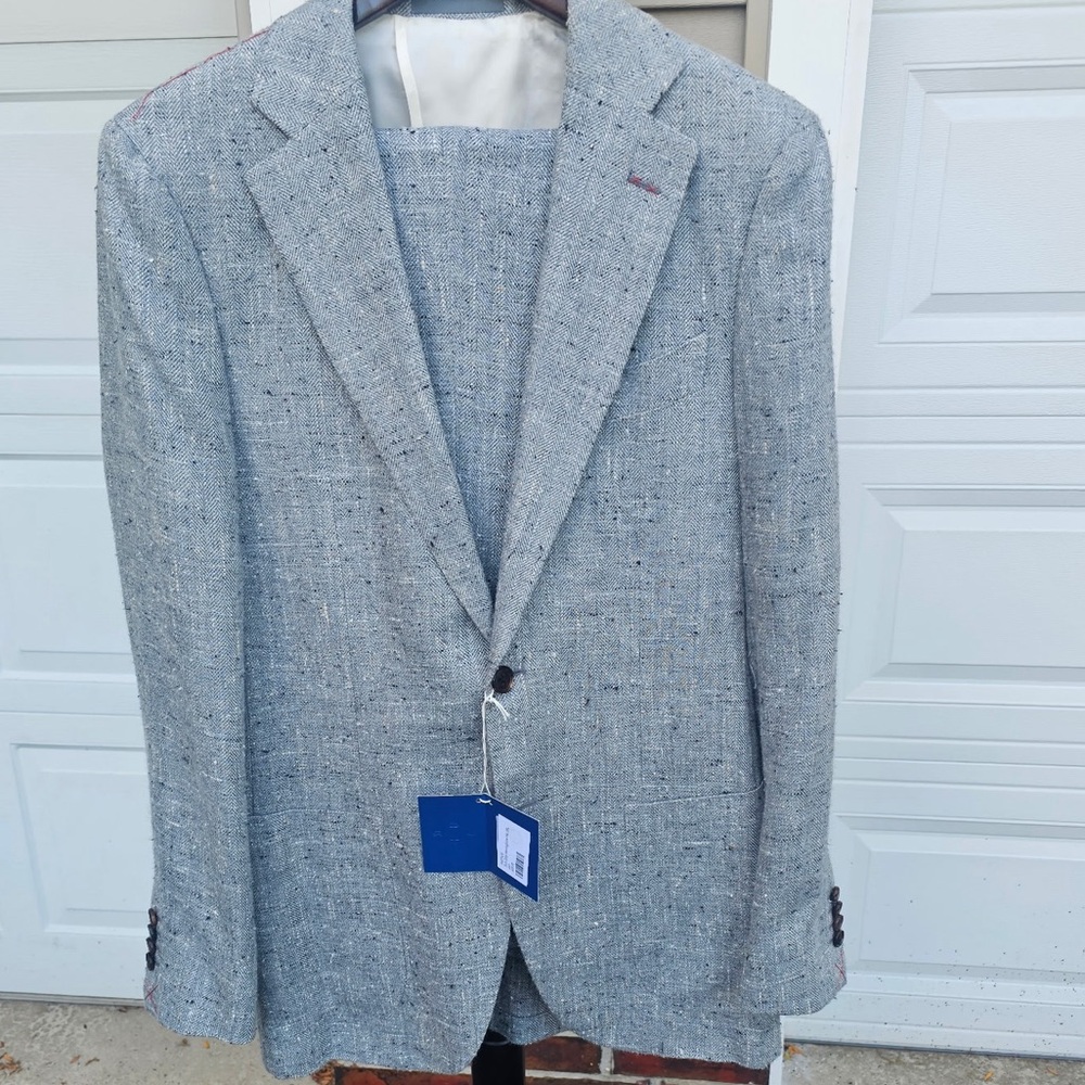 Men's JORT Grey Herringbone Suit